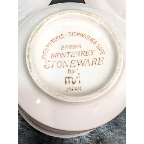 Brown Monterrey Stoneware by MSI Japan 1 Coffee Cup and 4 Saucers - Picture 10 of 10